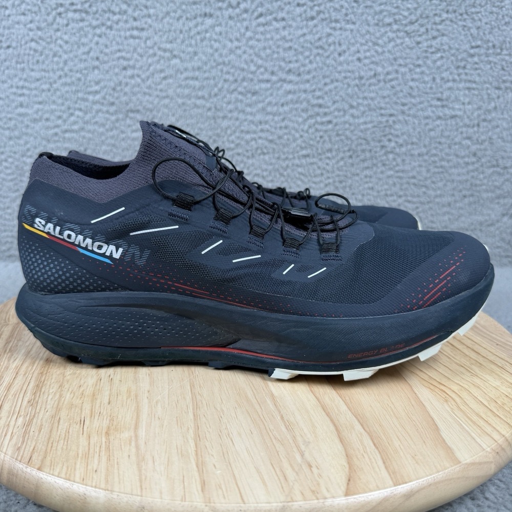 Salomon Pulsar Trail Pro 2 Mens 10.5 Carbon Red Ice Running Hiking Shoes 471287